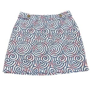 Vineyard Vines Starfish Nautical Mini Skirt Womens 4 Navy Preppy Resort Vacation